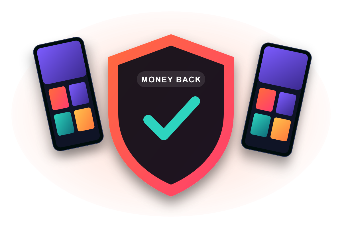 Turbo IPTV IPTV money-back guarantee badge with a 7-day refund window
