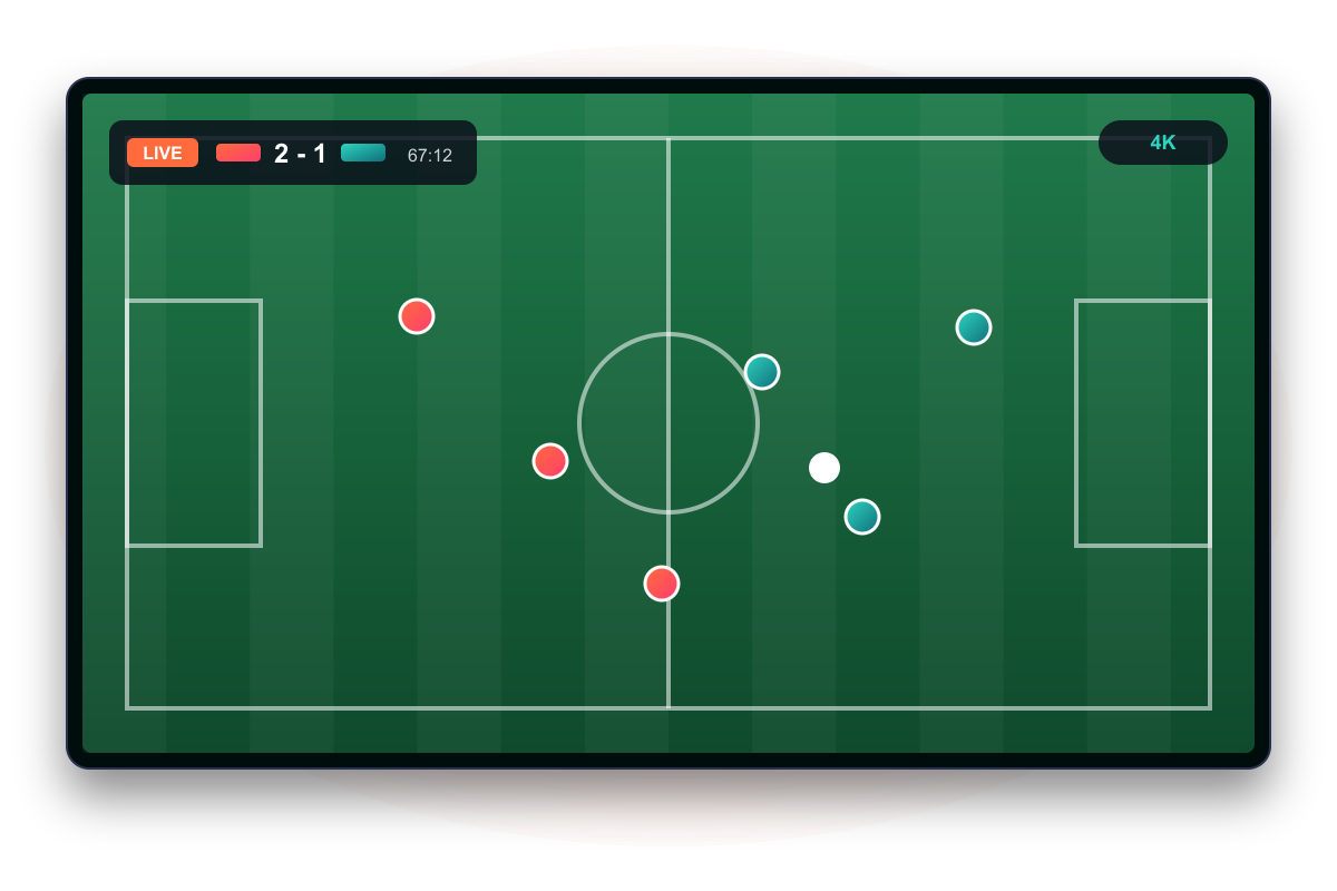 Live sports IPTV: football match streaming in 4K on Turbo IPTV